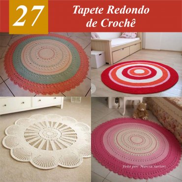 27 Tapetes Redondos de Crochê