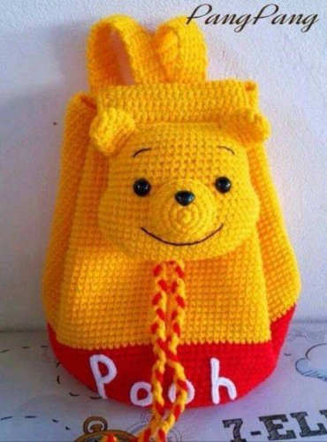 Bolsa Infantil de Crochê Ursinho Pooh