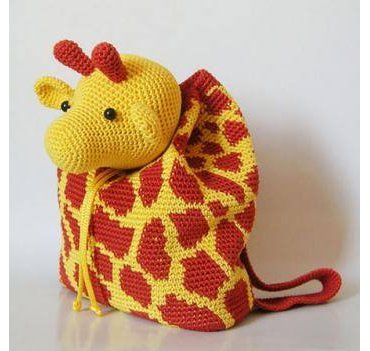 Bolsa Infantil de Crochê Girafa