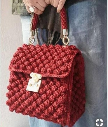 Bolsa de Crochê Vermelha