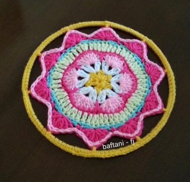 Gráfico Mandala de Crochê Colorida
