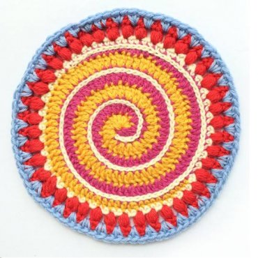 Mandala de Crochê Espiral